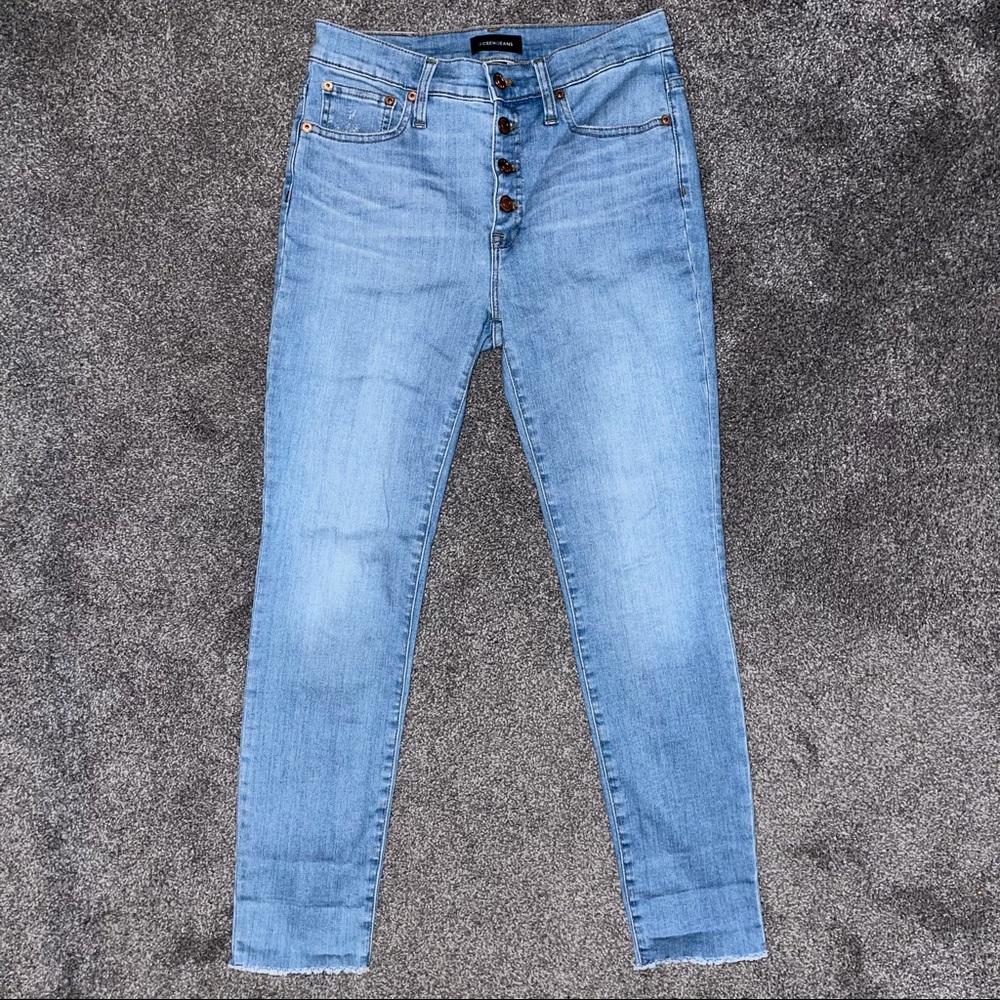 J. Crew Women’s High Rise Toothpick Jeans Light Wash Size 27